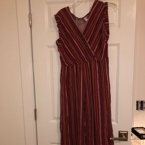 Pantsuit striped Large size women